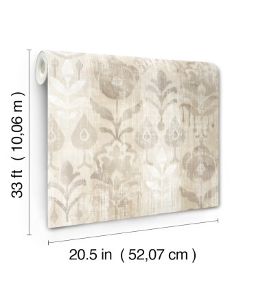 4122-27015 - Pavord Neutral Floral Shibori Wallpaper-Terrace