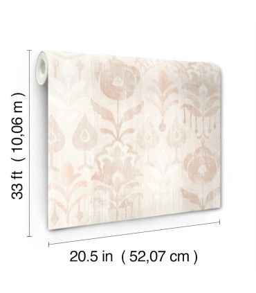 4122-27014 - Pavord Pink Floral Shibori Wallpaper-Terrace