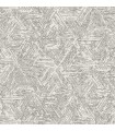 4122-27031 - Retreat Charcoal Quilted Geometric Wallpaper-Terrace