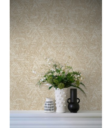 4122-27033 - Retreat Light Brown Quilted Geometric Wallpaper-Terrace