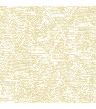 4122-27032 - Retreat Yellow Quilted Geometric Wallpaper-Terrace