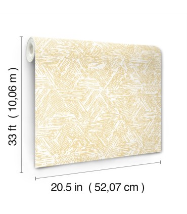 4122-27032 - Retreat Yellow Quilted Geometric Wallpaper-Terrace