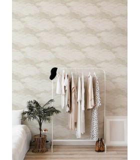 4122-72405 - Vision Pearl Stipple Clouds Wallpaper-Terrace