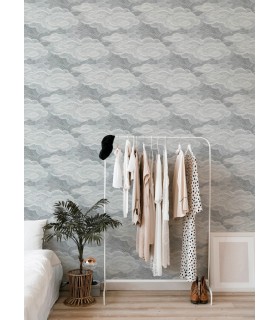 4122-72404 - Vision Slate Stipple Clouds Wallpaper-Terrace