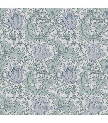 4153-82003 - Anemone Blue Floral Trail Wallpaper-Hidden Treasures