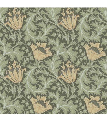 4153-82004 - Anemone Moss Floral Trail Wallpaper-Hidden Treasures