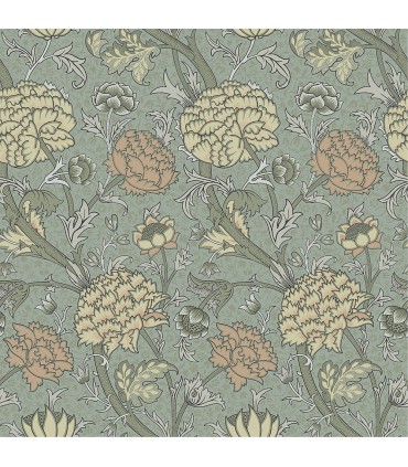 4153-82034 - Cray Light Blue Floral Trail Wallpaper-Hidden Treasures