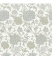 4153-82032 - Cray Light Green Floral Trail Wallpaper-Hidden Treasures