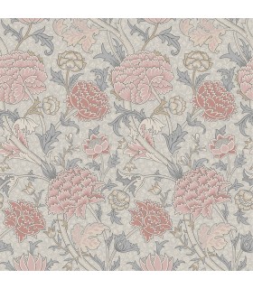 4153-82033 - Cray Pink Floral Trail Wallpaper-Hidden Treasures