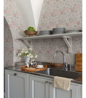 4153-82033 - Cray Pink Floral Trail Wallpaper-Hidden Treasures
