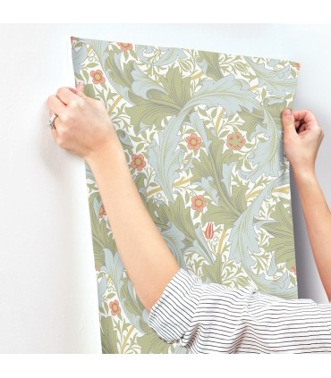 4153-82012 - Granville Olive Leafy Vine Wallpaper-Hidden Treasures