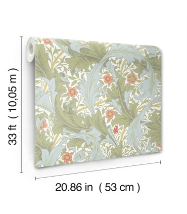 4153-82012 - Granville Olive Leafy Vine Wallpaper-Hidden Treasures