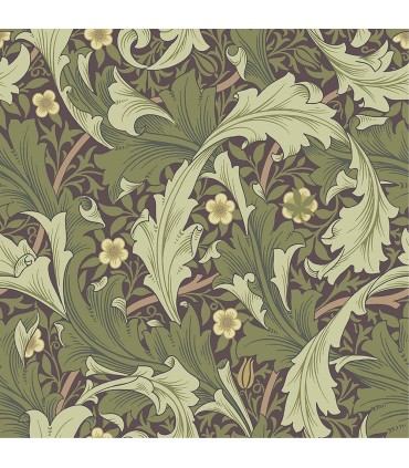 4153-82013 - Granville Plum Leafy Vine Wallpaper-Hidden Treasures