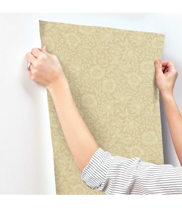 4153-82039 - Mallow Butter Floral Vine Wallpaper-Hidden Treasures