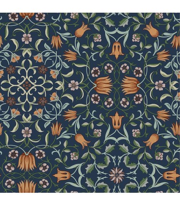 4153-82010 - No 1 Holland Park Dark Blue Floral Wallpaper-Hidden Treasures