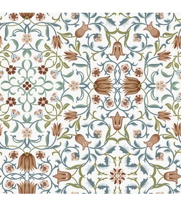 4153-82007 - No 1 Holland Park Red Floral Wallpaper-Hidden Treasures