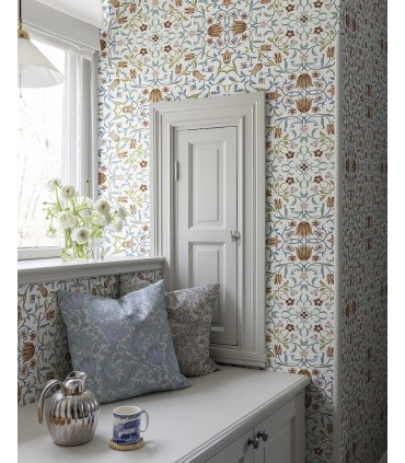 4153-82007 - No 1 Holland Park Red Floral Wallpaper-Hidden Treasures