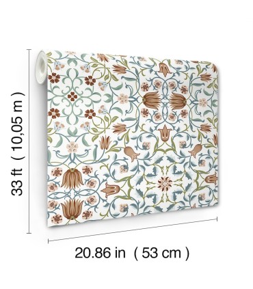 4153-82007 - No 1 Holland Park Red Floral Wallpaper-Hidden Treasures