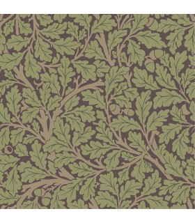 4153-82029 - Oak Tree Plum Leaf Wallpaper-Hidden Treasures
