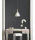 NT6105 - Metallic Black Scallop Wallpaper-Candice Olson