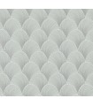 NT6106 - Metallic Light Green Scallop Wallpaper-Candice Olson