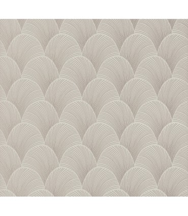 NT6107 - Metallic Beige Scallop Wallpaper-Candice Olson