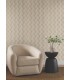 NT6107 - Metallic Beige Scallop Wallpaper-Candice Olson