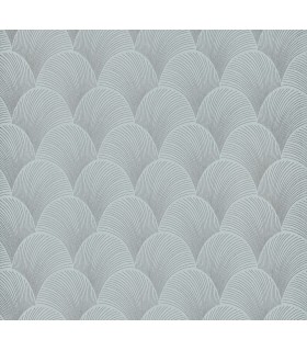 NT6108 - Metallic Blue Pearl Scallop Wallpaper-Candice Olson