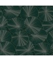 NT6111 - Layered Deep Green Lily Pads Wallpaper-Candice Olson