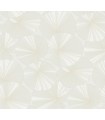 NT6112 - Layered White Lily Pads Wallpaper-Candice Olson
