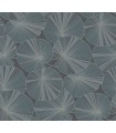 NT6113 - Layered Deep Blue Lily Pads Wallpaper-Candice Olson