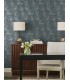 NT6113 - Layered Deep Blue Lily Pads Wallpaper-Candice Olson