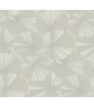 NT6114 - Layered Grey Lily Pads Wallpaper-Candice Olson