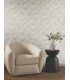 NT6114 - Layered Grey Lily Pads Wallpaper-Candice Olson
