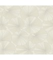 NT6115 - Layered Cream Lily Pads Wallpaper-Candice Olson