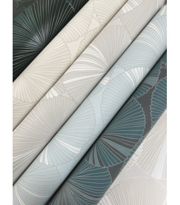 NT6116 - Layered Spa Lily Pads Wallpaper-Candice Olson