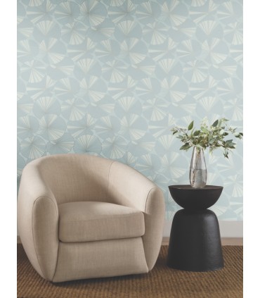 NT6116 - Layered Spa Lily Pads Wallpaper-Candice Olson