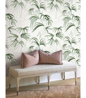 NT6121 - Inky Green Palms Wallpaper-Candice Olson