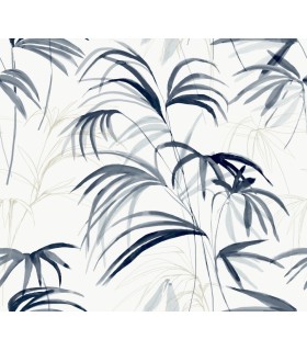 NT6122 - Inky Blue Palms Wallpaper-Candice Olson