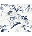 NT6122 - Inky Blue Palms Wallpaper-Candice Olson