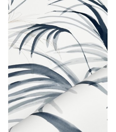 NT6122 - Inky Blue Palms Wallpaper-Candice Olson