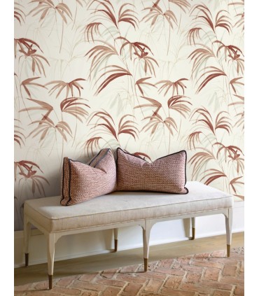 NT6124 - Inky Clay Palms Wallpaper-Candice Olson