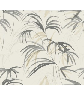 NT6125 - Inky Warm Neutral Palms Wallpaper-Candice Olson