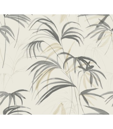 NT6125 - Inky Warm Neutral Palms Wallpaper-Candice Olson