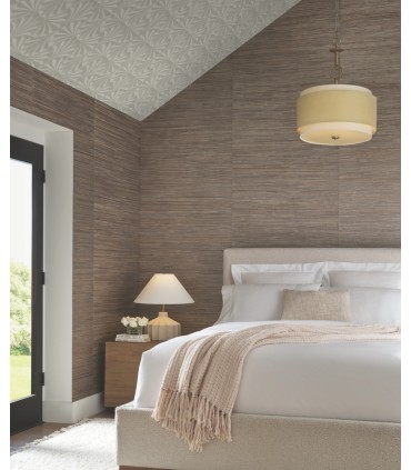 NT6128 - Sculpted Taupe Fans Cork Wallpaper-Candice Olson