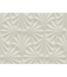 NT6128 - Sculpted Taupe Fans Cork Wallpaper-Candice Olson