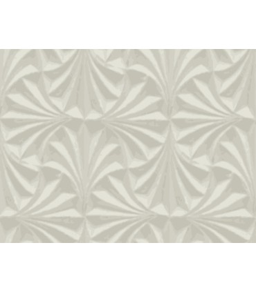 NT6128 - Sculpted Taupe Fans Cork Wallpaper-Candice Olson
