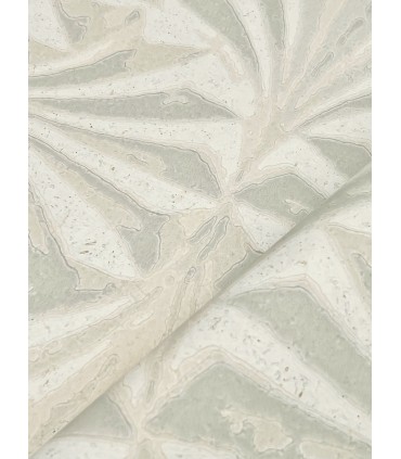 NT6128 - Sculpted Taupe Fans Cork Wallpaper-Candice Olson
