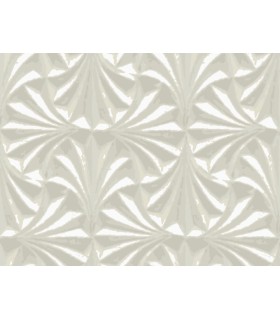 NT6129 - Sculpted Ivory Fans Cork Wallpaper-Candice Olson
