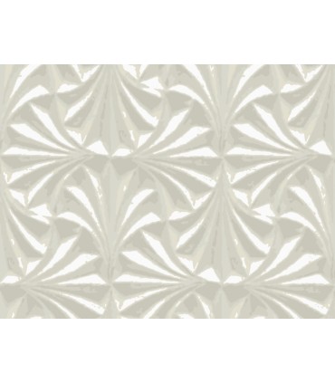 NT6129 - Sculpted Ivory Fans Cork Wallpaper-Candice Olson